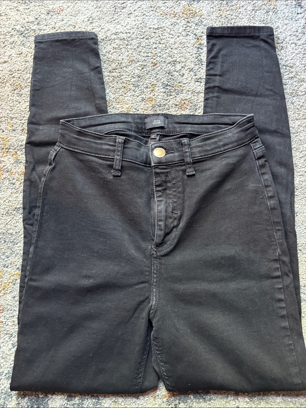 High-Rise Black Skinny Jeans